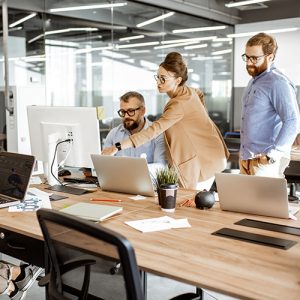 Group of people working on a project